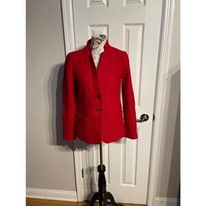 ✈️NWT Talbots Wool Blazer two Button vibrant cozy winter warm casual work 4